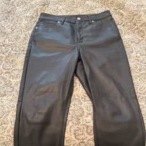 Express gray leather pants